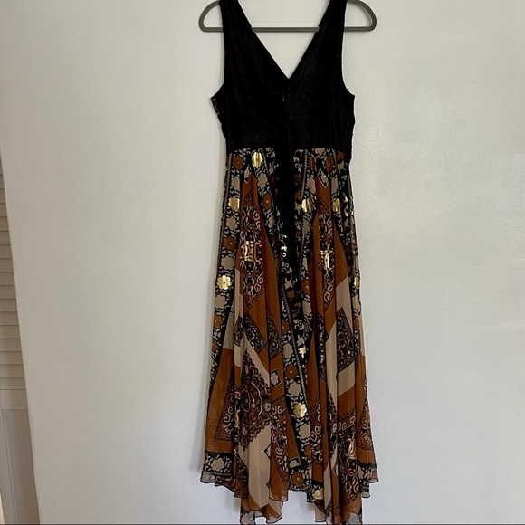 NWT Anthropologie Maxi Dress w embellished velvet - Picture 3 of 8